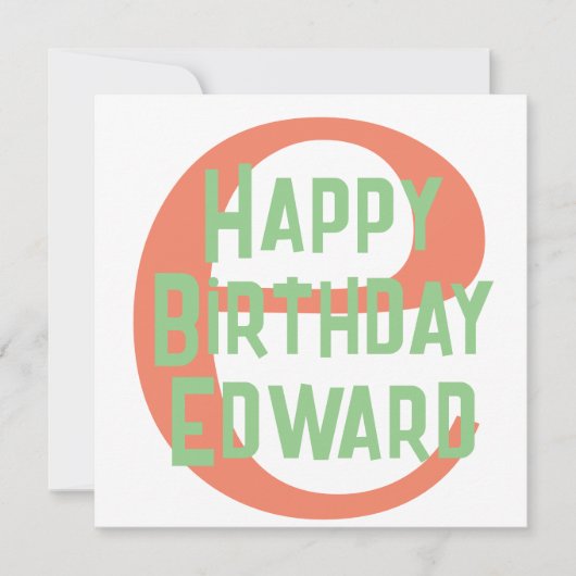 ハッピーバースデーパーティー招待状テンプレートカード 招待状 (正面)