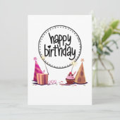 ハッピーバースデーパーティー招待状 招待状 (スタンド正面)