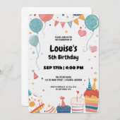 ハッピーバースデーパーティー招待状 招待状 (正面/裏面)