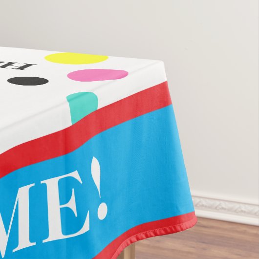 ハッピーバースデーパーティー時間水玉模様 テーブルクロス (インサイチュ)