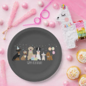 ハッピーバースデーパーティー犬 ペーパープレート (パーティー)