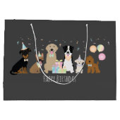 ハッピーバースデーパーティー犬 ラージペーパーバッグ (裏面)