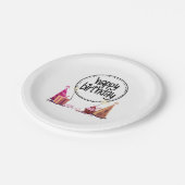 ハッピーバースデーパーティー紙プレート ペーパープレート (アングル)