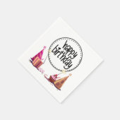 ハッピーバースデーパーティー3層のナプキン スタンダードカクテルナプキン (角)