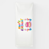 ハッピーバースデーパーティー コンフェッティ 4x10 ビニールバナー 横断幕 (縦)