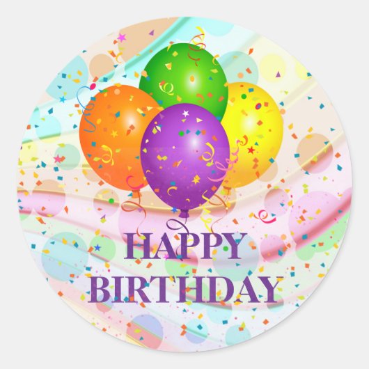 ハッピーバースデーパーティー... ラウンドシール (正面)