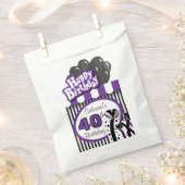 ハッピーバースデーパーティー|紫 フェイバーバッグ (クリップ留めされた状態)