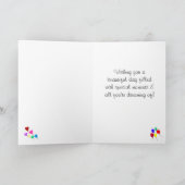 ハッピーバースデーパープルカップケーキさくらんぼ カード (内部)