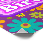 ハッピーバースデーヒッピー花 ポスター (角)