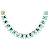 ハッピーバースデーヒッポキュートパーティー動物 バンティングフラッグ (全)