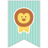 ハッピーバースデーヒッポキュートパーティー動物 バンティングフラッグ (第1の旗)