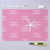 ハッピーバースデーヒトデ航海のピンクカワガーリーット 薄葉紙 (クラフト)