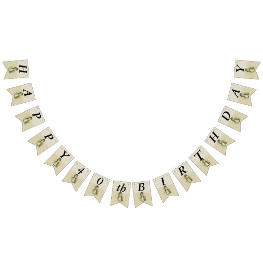 ハッピーバースデービクトリアンの女の子 バンティングフラッグ (全)
