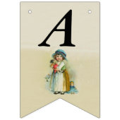 ハッピーバースデービクトリアンの女の子 バンティングフラッグ (第2の旗)