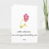 ハッピーバースデービクトリアンフラワーコラージアートカード カード (裏面)