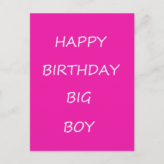 ハッピーバースデービッグボーイ ポストカード (正面)