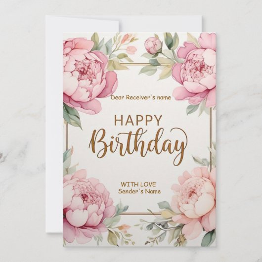 ハッピーバースデービッグ花 シーズンカード (正面)