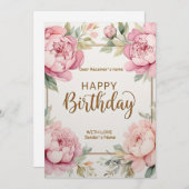 ハッピーバースデービッグ花 シーズンカード (正面/裏面)