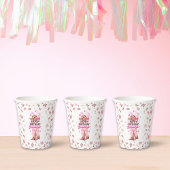 ハッピーバースデービューティフルキュートピンク女性のカーボーイウェスタン 紙コップ