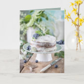 ハッピーバースデービューティフルケーキ カード (黄色い花)