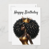 ハッピーバースデービューティフルシスタブラックガール魔法クー シーズンポストカード (正面/裏面)