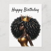 ハッピーバースデービューティフルシスタブラックガール魔法クー シーズンポストカード (正面)