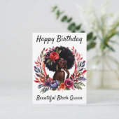 ハッピーバースデービューティフルブラッククイーンメラニンシアスタ シーズンポストカード (スタンド正面)