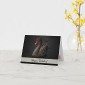 ハッピーバースデービューティフルブラックスワン カード (黄色い花)