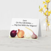 ハッピーバースデービーガン野菜 カード (黄色い花)