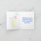 ハッピーバースデービーチおもしろい カード (内部)