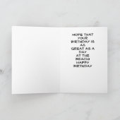 ハッピーバースデービーチのスタイルが私の「ツイン」カードに カード (内部)