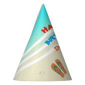 ハッピーバースデービーチカスタムパーティー パーティーハット (左)