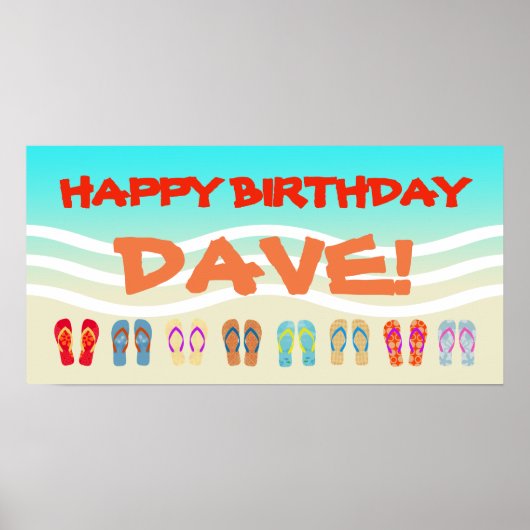 ハッピーバースデービーチカスタムパーティー ポスター (正面)