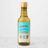 ハッピーバースデービーチカスタムパーティー ワインラベル (正面)