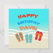 ハッピーバースデービーチカスタムパーティー 招待状 (正面)