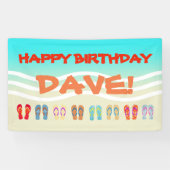 ハッピーバースデービーチカスタムパーティー 横断幕 (横)