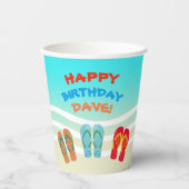 ハッピーバースデービーチカスタムパーティー 紙コップ (正面)