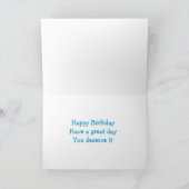 ハッピーバースデービーチカード カード (内部)