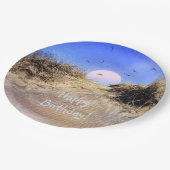 ハッピーバースデービーチサン ペーパープレート (アングル)