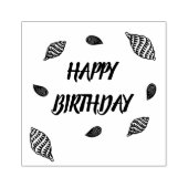 ハッピーバースデービーチパーティーシーシェルズゴムスタンプ ラバースタンプ (インプリント)