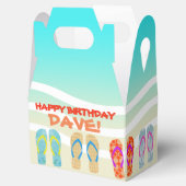 ハッピーバースデービーチパーティー パーソナライズされた フェイバーボックス (オープン)