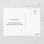 ハッピーバースデービーチ海ベランダシーン ポストカード (裏面)