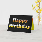 ハッピーバースデービール カード (黄色い花)