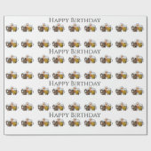 ハッピーバースデービール&応援おもしろい漫画 ラッピングペーパー (フラット)