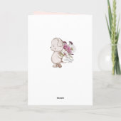 ハッピーバースデーピアノの男が妻に歌う カード (裏面)