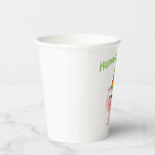 ハッピーバースデーピグ紙カップ 紙コップ (右)