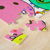 ハッピーバースデーピックボールバルーン紙吹雪白 ジグソーパズル (側面)