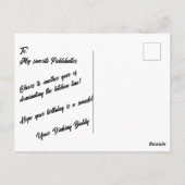 ハッピーバースデーピックボールバルーン紙吹雪白 ポストカード (裏面)