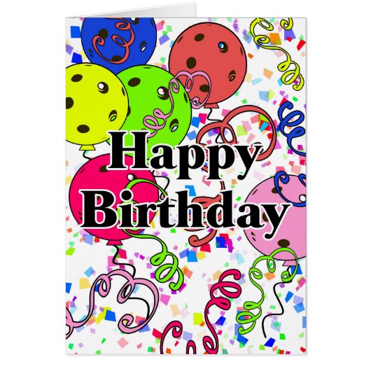 ハッピーバースデーピックボール風船3番目のショットドロップ (正面)