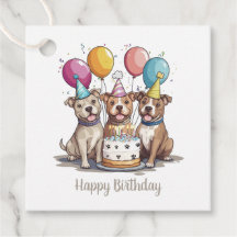 ハッピーバースデーピットブルドッグ